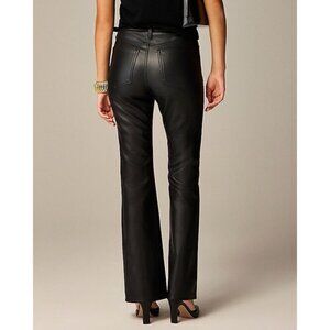 J Crew Womens High Rise Bootcut Pant Sz 32 Black Faux Leather Y2k Retro Flare